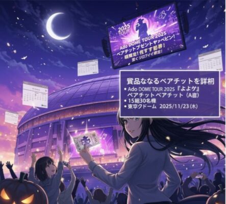 ハロウィンジャンボ 宝くじ ado ドームチケット